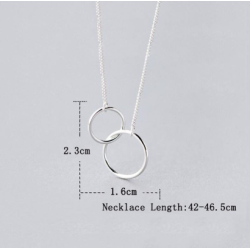 sterling silver interlocking circle necklace