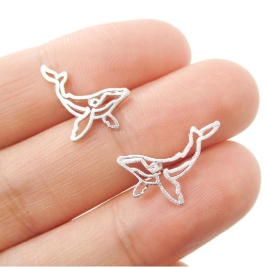 whale cutout earrings