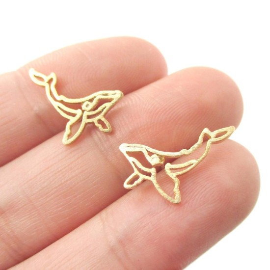 whale cutout earrings