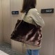 velvet plush shoulder bag